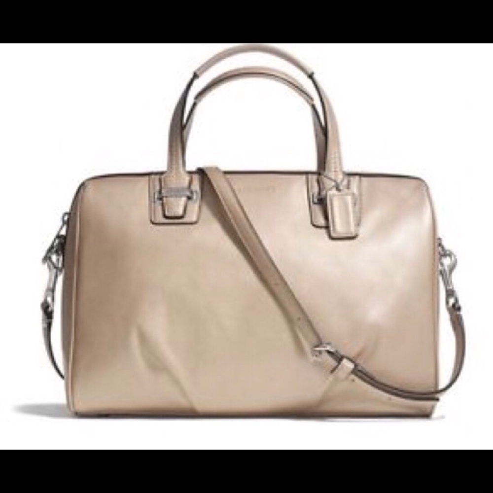 Coach Taylor Leather Satchel in Champagne
